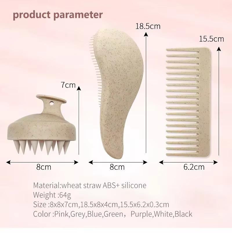 Shampoo Hair brush massage,com and hair brush