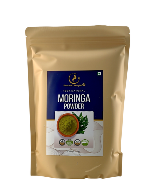 Moringa powder can stimulate hair growth by nourishing the hair follicles and promoting a healthy scalp environment. Its vitamins and mineral content helps improve blood circulation to the scalp, helping nutrient delivery to the hair roots
