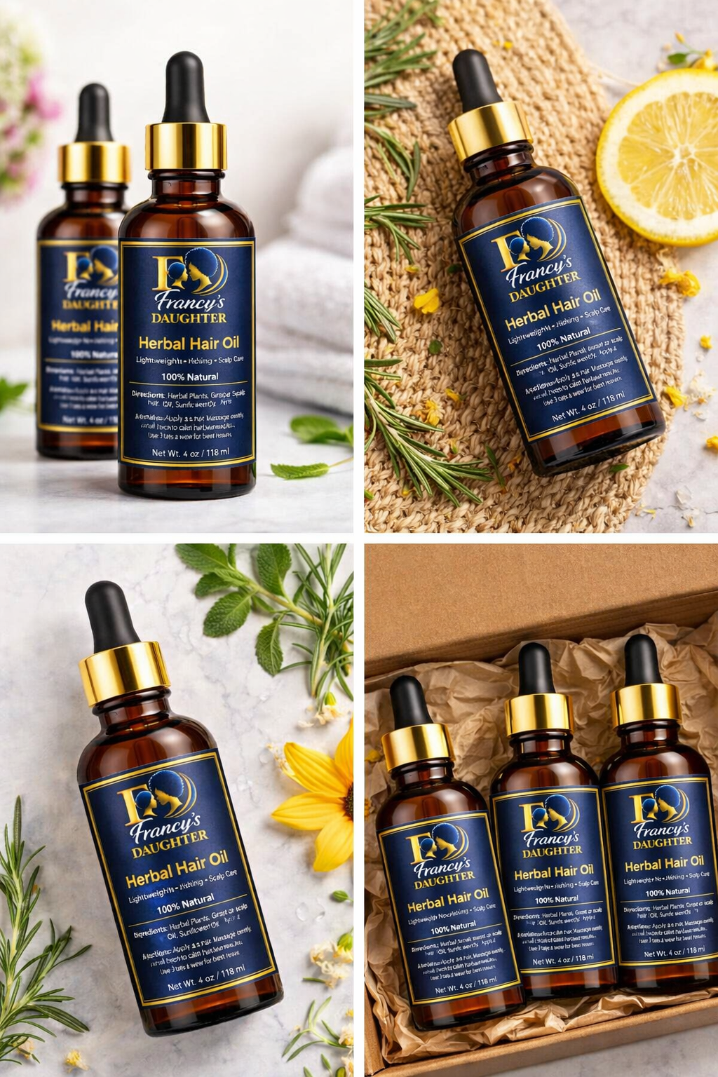 Francy’s Daughter Herbal Hair Oil – Growth & Scalp Care