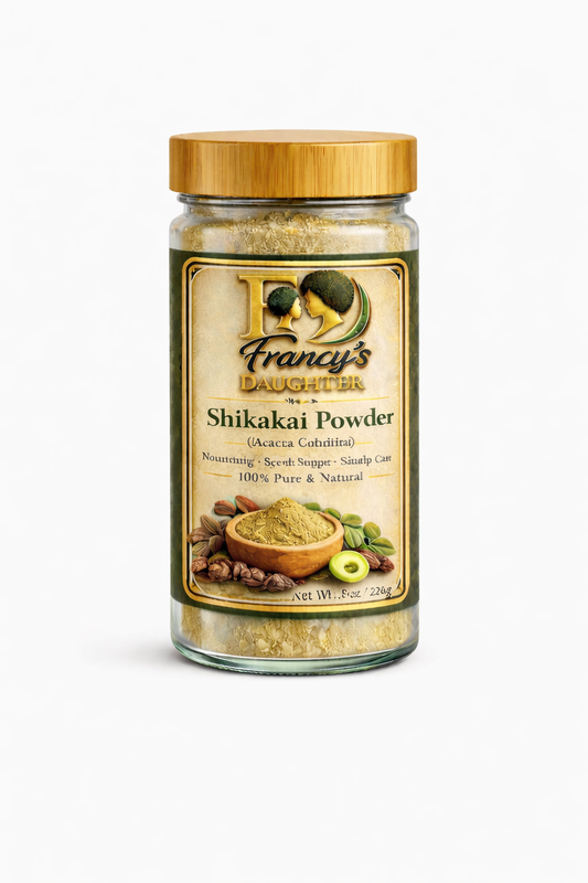 Francy’s Daughter Shikakai Powder (Acacia Concinna) – Bamboo Lid | 8 oz
