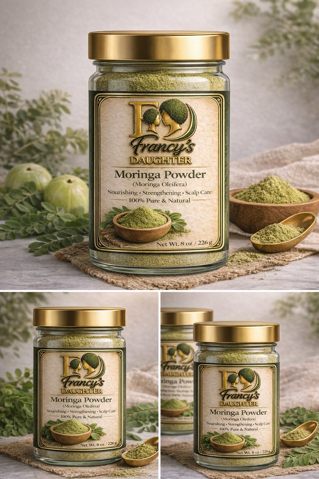 Francy’s Daughter Moringa Powder – Bamboo Lid | 8 oz