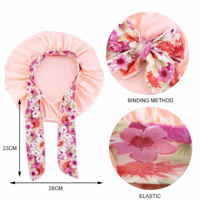 3 Pcs Sleep Bonnet satin kids